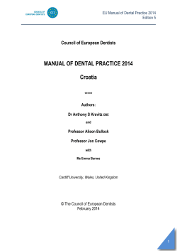EU Manual of Dental Practice 2014 Edition 5