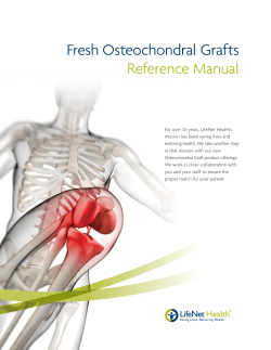 Fresh Osteochondral Grafts Reference Manual