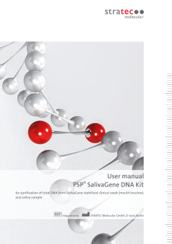 User manual PSP  SalivaGene DNA Kit