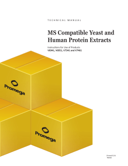 MS Compatible Yeast and Human Protein Extracts