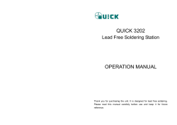 QUICK 3202 OPERATION MANUAL Lead Free Soldering Station