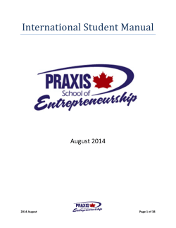 International	Student	Manual August 2014   2014 August 