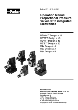 Operation Manual Proportional Pressure Valves with integrated Electronics