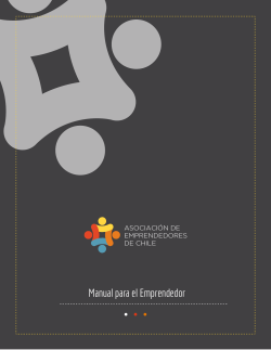 Manual para el Emprendedor ASOCIACIÓN DE EMPRENDEDORES DE CHILE