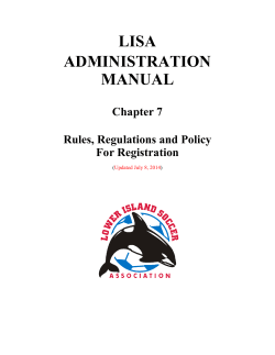 LISA ADMINISTRATION MANUAL Chapter 7