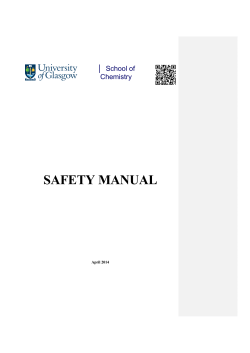 SAFETY MANUAL │  School of Chemistry