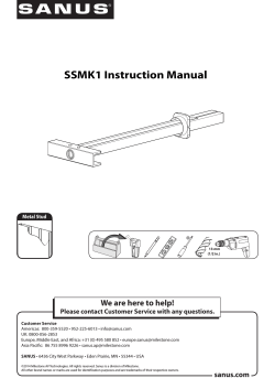 SSMK1 Instruction Manual We are here to help!