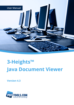3-Heights™ Java Document Viewer Version 4.3 User Manual