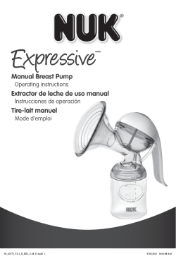 Manual Breast Pump Extractor de leche de uso manual Tire-lait manuel
