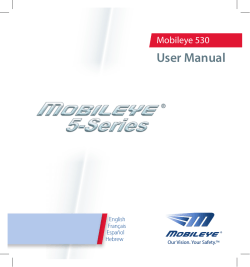 User Manual Mobileye 530 English Français