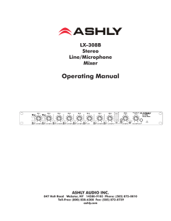 Operating Manual LX-308B Stereo Line/Microphone