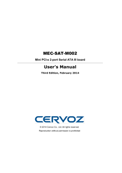 MEC-SAT-M002 User’s Manual  Mini PCI-e 2-port Serial ATA III board