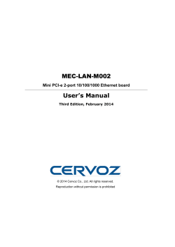 MEC-LAN-M002 User’s Manual  Mini PCI-e 2-port 10/100/1000 Ethernet board