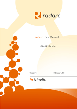 Radarc User Manual Icinetic TIC S.L. Version 4.0