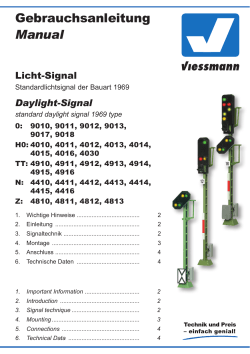 Gebrauchsanleitung Manual Licht-Signal Daylight-Signal