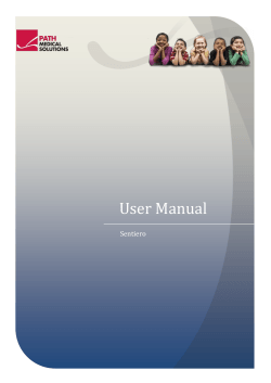 User Manual Sentiero