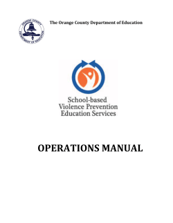 OPERATIONS MANUAL The Orange County Department of Education