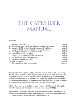 THE CATE2 USER MANUAL