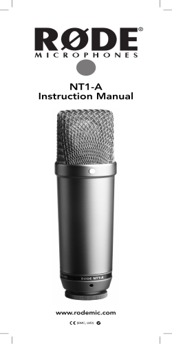 NT1-A Instruction Manual www.rodemic.com (EMC, LVD)