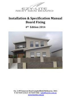 Installation &amp; Specification Manual Board Fixing 4