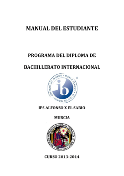 MANUAL DEL ESTUDIANTE  PROGRAMA DEL DIPLOMA DE BACHILLERATO INTERNACIONAL