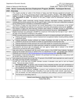 Department of Economic Security SFY-15-10 Attachment A Policy and Procedure Manual