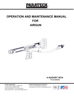 OPERATION AND MAINTENANCE MANUAL FOR AIRGUN