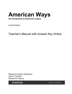 American Ways Teacher’s Manual with Answer Key Online