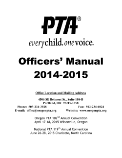 Officers’ Manual 2014-2015