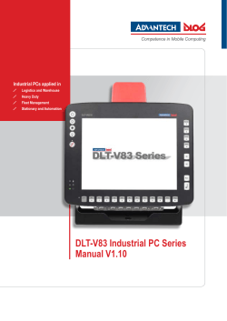 DLT-V83 Industrial PC Series Manual V1.10 Industrial PCs applied in /