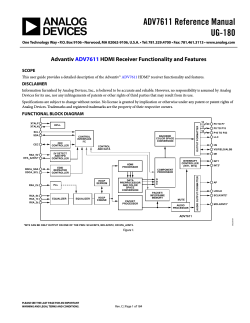 ADV7611 Reference Manual UG-180