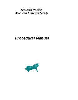 Procedural Manual Southern Division American Fisheries Society