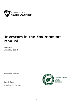 Investors in the Environment Manual Version 3 January 2014