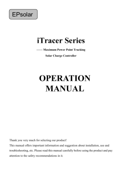 OPERATION MANUAL iTracer Series EPsolar