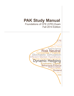 PAK Study Manual Risk Neutral Dynamic Hedging