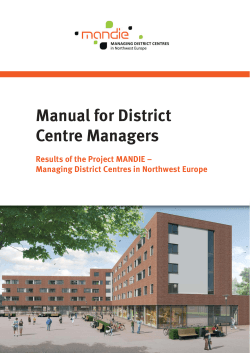 Manual for District Centre Managers Results of the Project MANDIE –