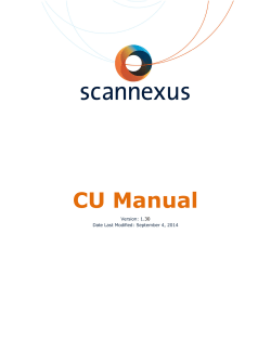 CU Manual  30 Version: 1.