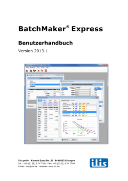BatchMaker Express Benutzerhandbuch Version 2013.1