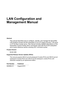 LAN Configuration and Management Manual