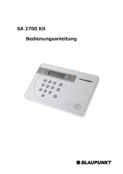 SA 2700 Kit Bedienungsanleitung
