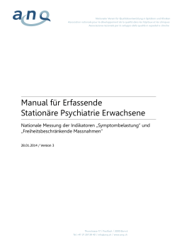 Manual für Erfassende Stationäre Psychiatrie Erwachsene Nationale Messung der Indikatoren „Symptombelastung“ und