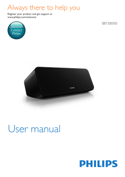User manual Always there to help you SBT300/05 Question?