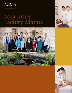 2013-2014 Faculty Manual