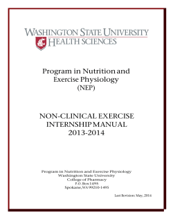 Program in Nutrition and Exercise Physiology (NEP)