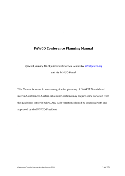 FAWCO Conference Planning Manual