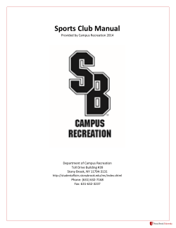 Sports Club Manual - Student Affairs