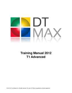 Training Manual 2012 T1 Advanced