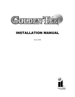 INSTALLATION MANUAL ® Version 08/03