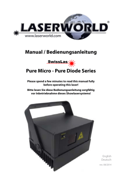 Manual / Bedienungsanleitung Pure Micro - Pure Diode Series SwissLas