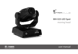 MH-X25 LED Spot moving head user manual